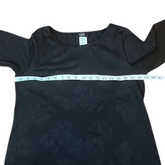 MSK Women’s Black Shift 3/4 Sleeve Dress, Size PL, NWT - Picture 5 of 7